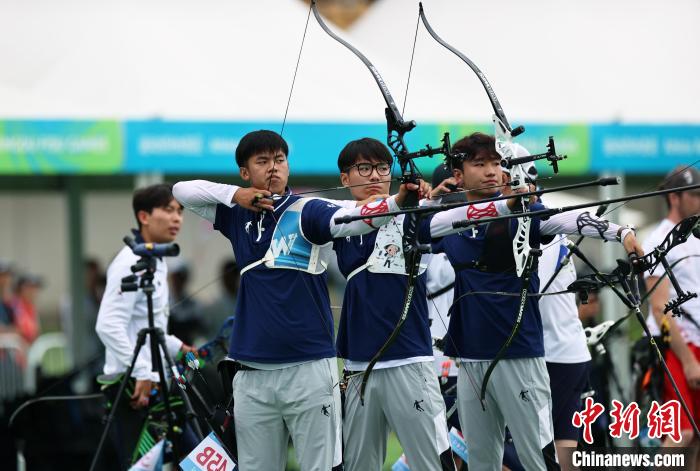成都大运会射箭赛女子团体赛晋级决赛 韩国队成