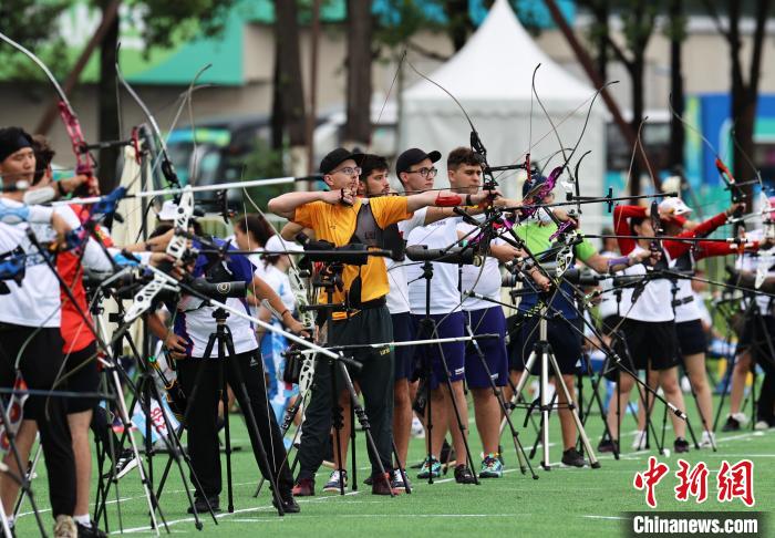 成都大运会射箭赛女子团体赛晋级决赛 韩国队成